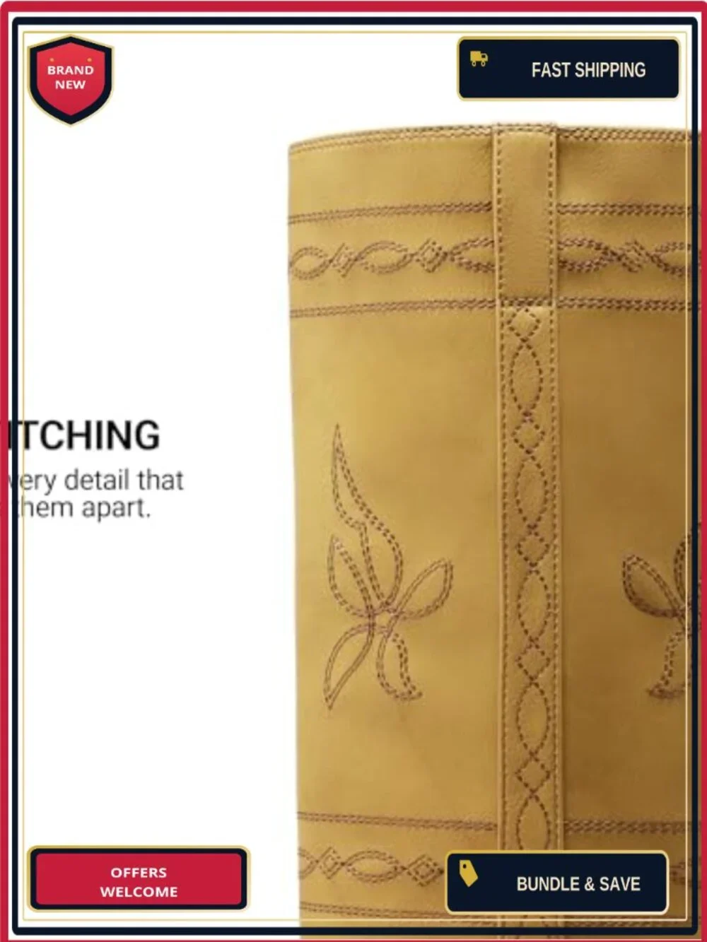 Women's Knee High Boots Square Toe Pull-On Faux Leather Vintage Western